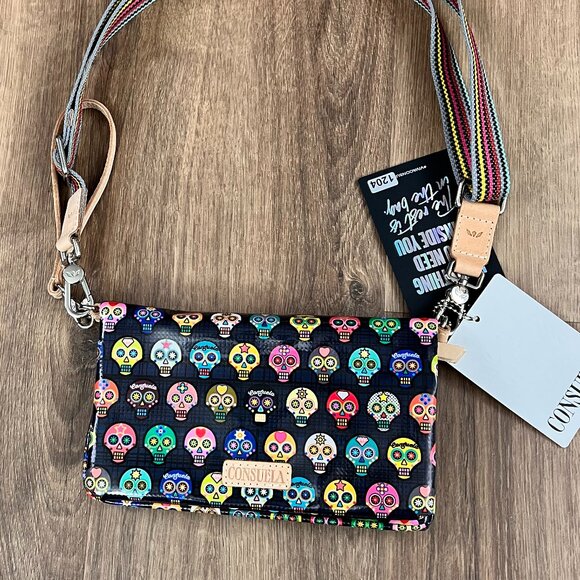 Consuela Handbags - NEW Consuela Tiny Uptown Crossbody Colorful Skull